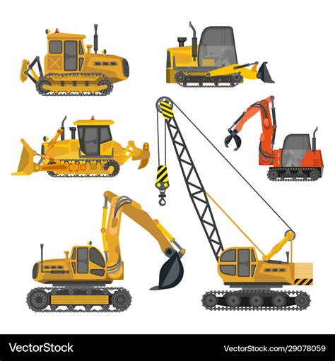 Building work construction machinery equipment Vector Image