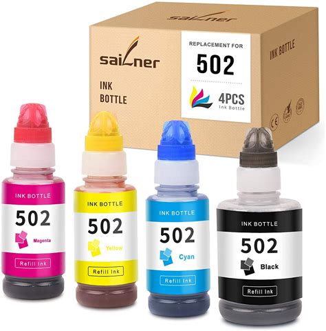 Refill Ink Bottles for Epson EcoTank 502 ET-4760 ET-2760 ET-2750 ET-3760 522 | eBay