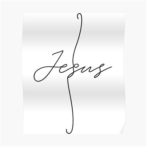 "jesus script" Poster for Sale by GuiseiMutilla | Redbubble