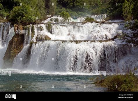 scenic waterfall in krka national oark in croatia Stock Photo - Alamy