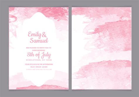 Watercolor Wedding Invitation Vector Art, Icons, and Graphics for Free Download