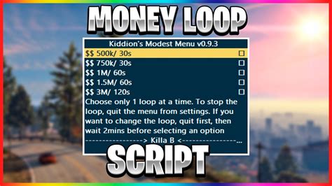 Gta V Online 1 63 Money Drop Script For Kiddions Mod Menu 0 9 6 Latest Version Updated By ...