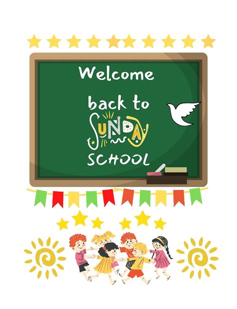 Welcome Back to Sunday School Sign Printable - Etsy