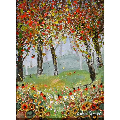 Autumn Colours ll - Original Autumn Woodland Painting - Julia Tanner Art