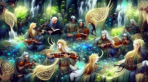 The Music of the Ainur, Beautiful Fantasy Illustration - AI Generated ...