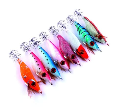 Youme Fishing Lures Squid Exploding Hook Wood Shrimp Lure Artificial ...