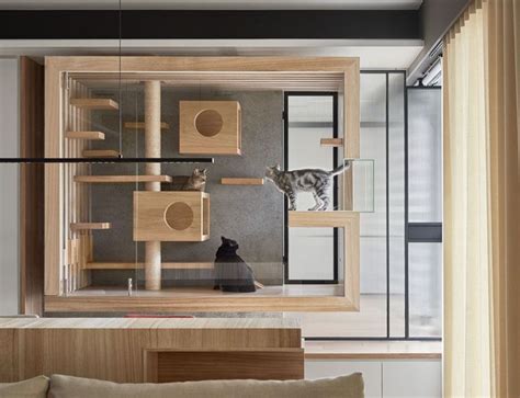 This Glass And Wood Suspended Cat Enclosure Was Custom Designed Just For The Family’s Cats(이미지 ...