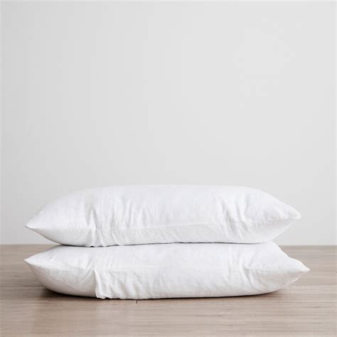 Set of 2 Linen Pillowcases - White - CULTIVER- USA