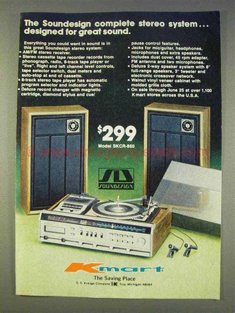 1977 Kmart Soundesign SKCR-850 Stereo System Ad