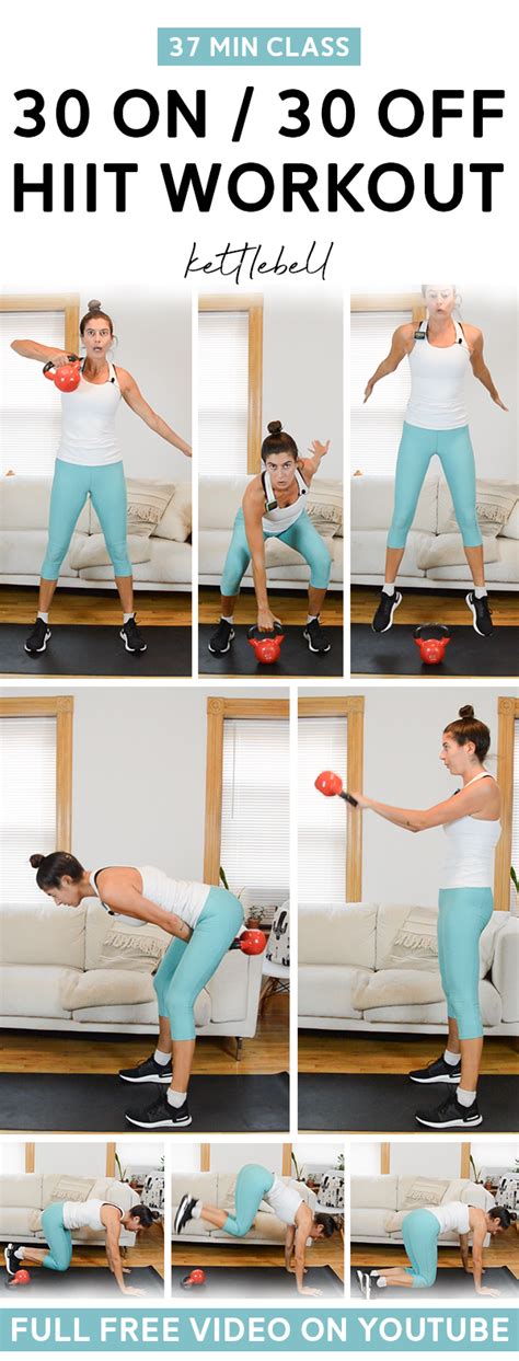 30 On / 30 Off Kettlebell HIIT Workout (37 Min Class)