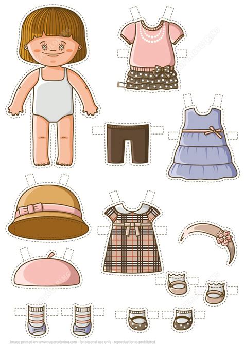 Dress-up Baby Paper Doll | Boneka kertas, Mainan anak, Kreatif