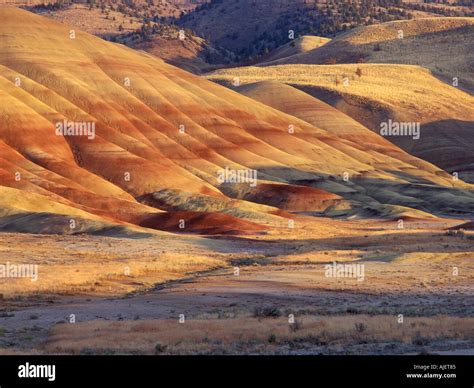 Painted Hills at sunset John Day Fossil Beds National Monument Painted ...