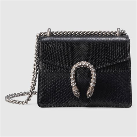 Gucci Dionysus Python Mini Bag in Black | Lyst