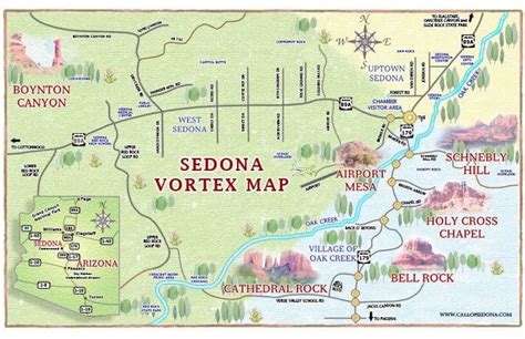 Sedona Vortex Map | The Call of Sedona | Where To Find An Energy Vortex ...