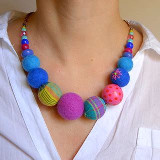 Bright autumn necklace | For this necklace I made beads and … | Flickr