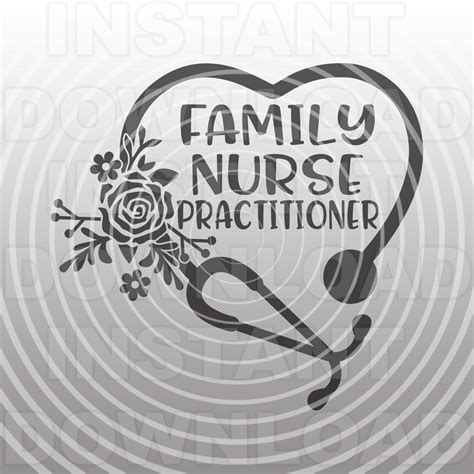 Family Nurse Practitioner SVG FileNursing SVGFloral | Etsy