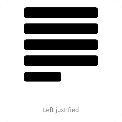 Left Justified Stock Illustration - Download Image Now - Concepts, Concepts & Topics, Design ...