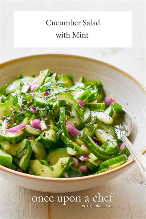 Cucumber Salad with Mint - Once Upon a Chef