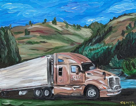 Custom Semi Truck Painting Acrylic on Canvas Commissioned - Etsy