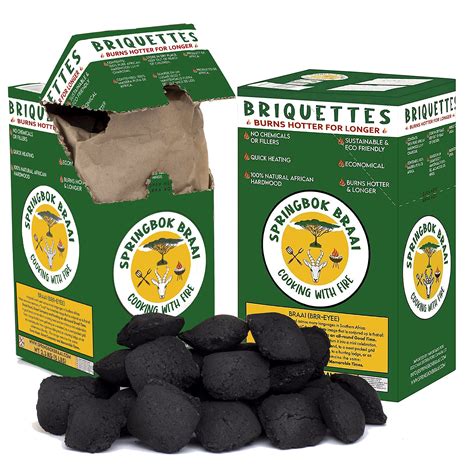 Buy Springbok Braai Premium Quality Acacia Wood All-Natural Briquettes, 5 Pounds Online at ...