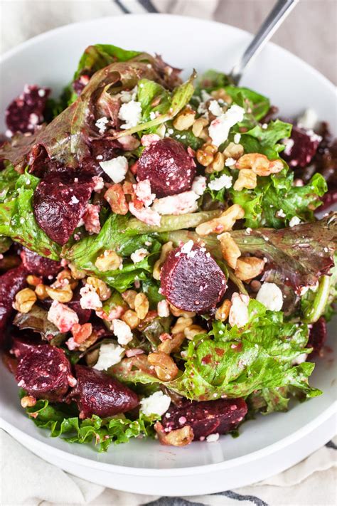 Pickled Beet Salad with Feta and Walnuts | The Rustic Foodie®