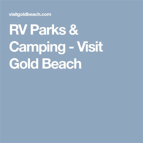 RV Parks & Camping - Visit Gold Beach | Rv parks, Oregon camping, Camping