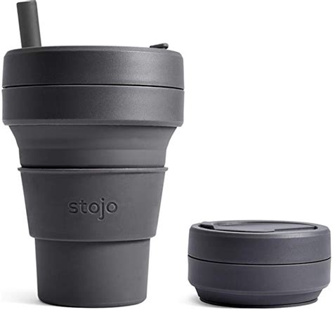 Stojo Collapsible Coffee Cup | Reusable to Go Pocket Size Travel Cup ...