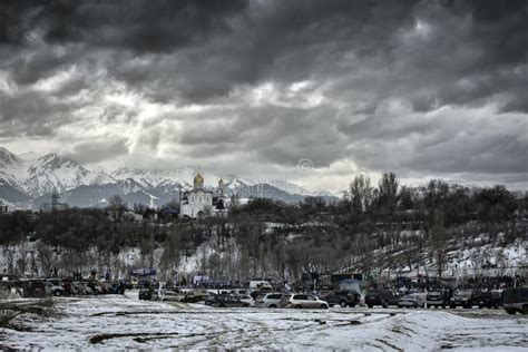 Almaty city. stock photo. Image of kazakhstan, background - 134492788