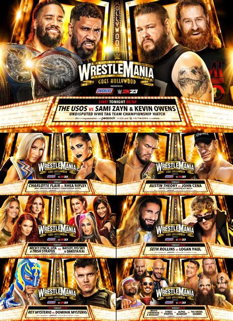 Card for tonight's WWE WrestleMania 39: Night 1. : r/SquaredCircle