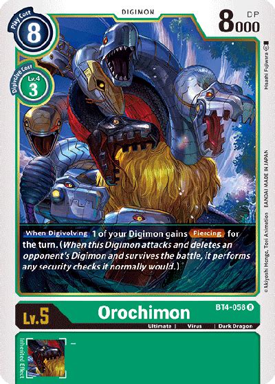 [DIGIMON] BT4-058 – Orochimon – Digimon – Rare – Saigon TCG