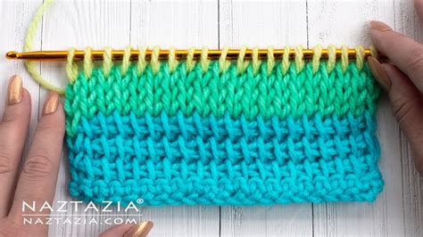 HOW to TUNISIAN CROCHET for BEGINNERS - SIMPLE and KNIT Stitch - YouTube