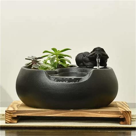 Amazon.com: Indoor Fountains and Waterfalls Ceramic Tabletop Fountain for Indoor and Outdoor ...