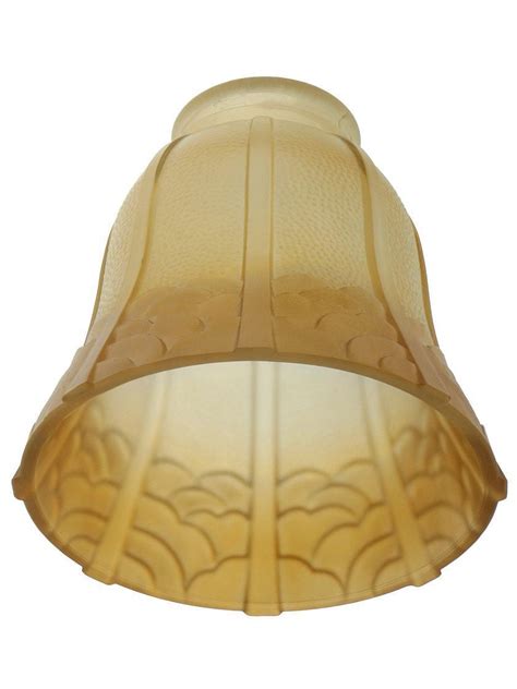 Antique Glass Lamp Shades. Decorative Amber Glass Bell Shade with 2 1/4" Fitter #LampShadeIdeasN ...