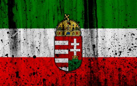 Download wallpapers Hungarian flag, 4к, grunge, flag of Hungary, Europe, national symbols ...