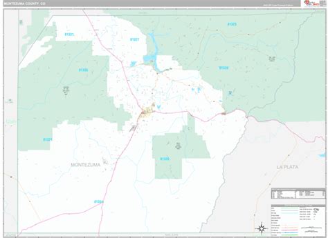 Montezuma County, CO Wall Map Premium Style by MarketMAPS