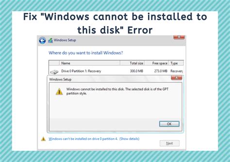 Windows Cannot be Installed to This Disk. The Selected Disk is of GPT Partition Style (20223FIX ...