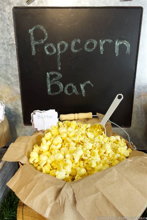 Popcorn Bar Ideas for a Buffet - Moms & Munchkins