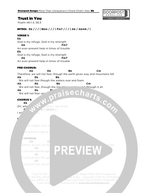 Trust In You Chords PDF (Dave and Jess Ray) - PraiseCharts