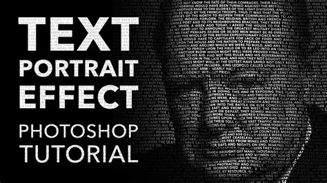 Video Tutorial: Text Portrait Effect in Adobe Photoshop | Photoshop ...