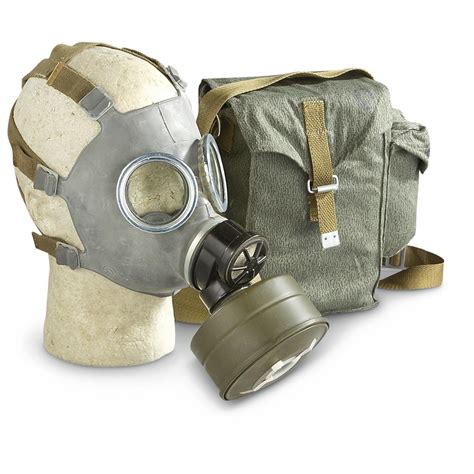 New Polish Military Surplus Gas Mask, Filter and Bag - 610544, Gas Masks & Chemical Suits at ...