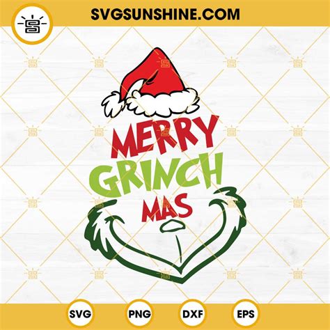 Merry Grinchmas SVG, Grinch Merry Christmas SVG, Grinch Hand Holding Ornament Christmas SVG