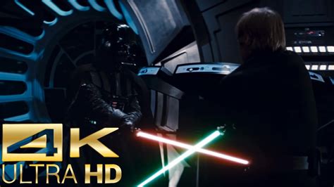 Darth Vader vs Luke Skywalker (1/2) [4k UltraHD] - Star Wars: Return of ...