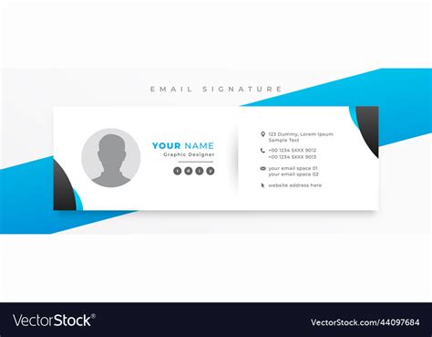 Email footer template design for business Vector Image