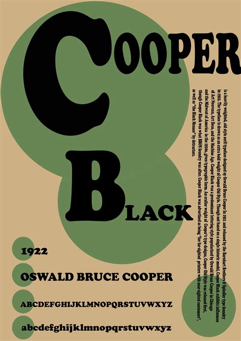 Cooper Black - © Cosmin Ichim Graphic Deisgn, Graphic Design Projects, Graphic Arts, Typeface ...