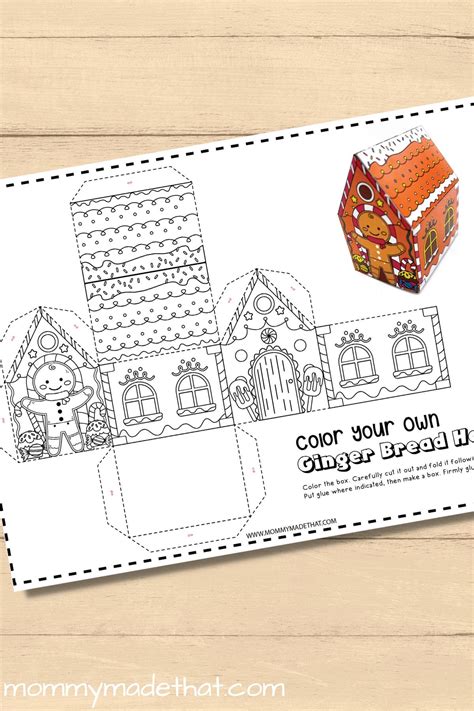 Paper Gingerbread House Template Printable