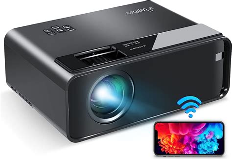 Projector, ELEPHAS Wifi Mini Projector Full HD 1080P and 6000 Lux, Home ...