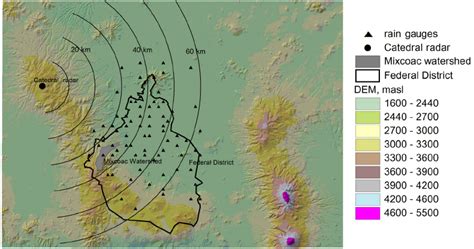 Digital elevation model of México City. | Download Scientific Diagram