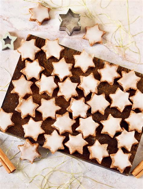 Zimtsterne (Cinnamon Stars) Vegan Christmas Cookies - Elavegan