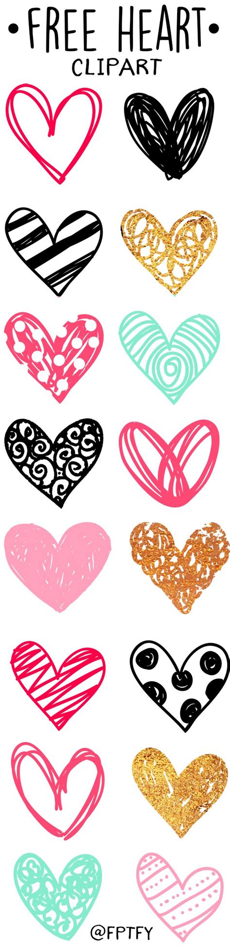 Free Doodle Heart Clip Art - Free Pretty Things For You