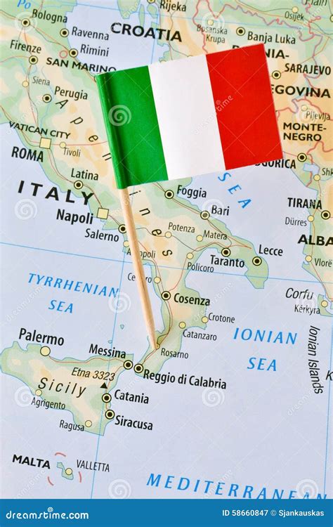 Italy Flag Map